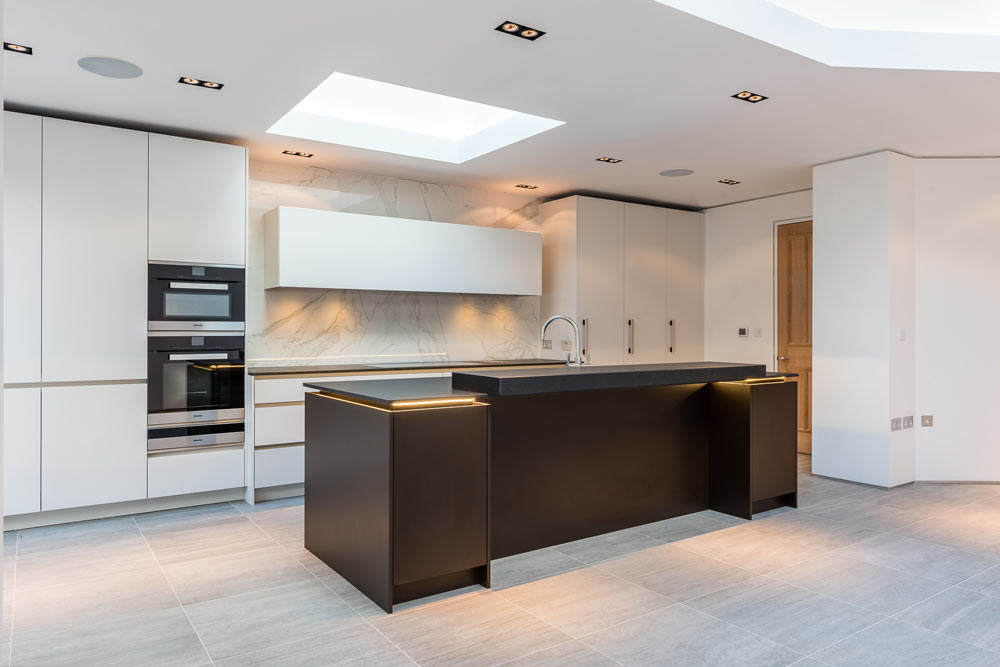 Multi-storey house extension with basement excavation